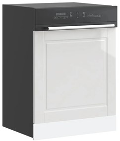 vidaXL Painel máquina lavar louça Porto branco alto brilho 60x1,5x67cm