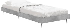 Estrutura de cama 75x190 cm derivados de madeira cinza cimento
