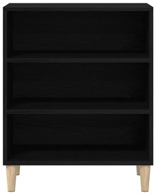 Aparador vidaXL Preto Carvalho 57x35x70 cm Madeira de Engenharia