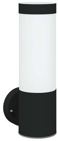 Luminária de Parede Externa vidaXL Preta em Aço Inoxidável IP44
