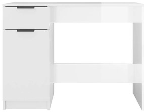 Secretária 100x50x75 cm derivados de madeira branco brilhante