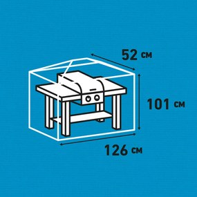 Madison Cobertura para barbecue 126x52x101 cm cinzento