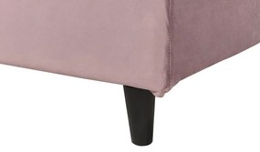 Capa em veludo rosa 90 x 200 cm para cama FITOU Beliani