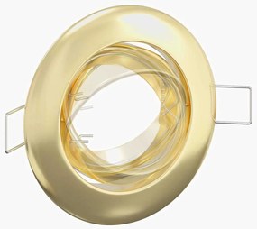 Luminárias Embutidas 24 pcs Redondas GU10 Dourado Ø90 mm Aço