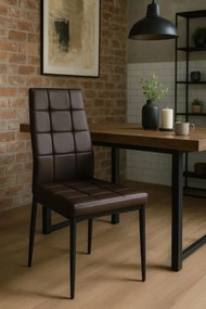 Pack 4 Cadeiras Lan Couro Sintético - Marrom