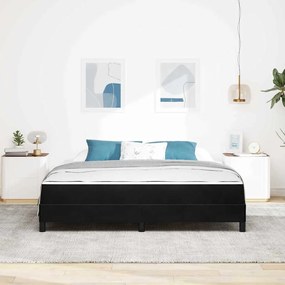 Cama box spring com colchão Preto 180 x 200 cm Veludo
