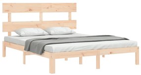 Cama sem colchão 160x200 cm madeira de pinho maciça