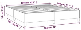 Estrutura de cama sem colchão 180x200 cm tecido azul