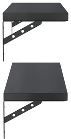 Prateleiras de parede 2 pcs 75x23,5 cm aço inoxidável prateado
