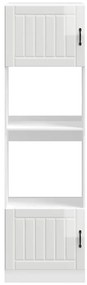 Armários forno 2pcs Kalmar derivados madeira branco brilhante