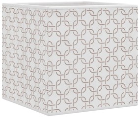Caixas de arrumação dobráveis 10 pcs 32x32x32 cm TNT creme