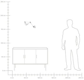 Conjunto de 2 candeeiros de parede branco e prateado MISSISSIPPI M Beliani