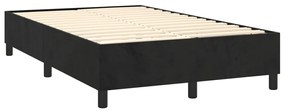 Cama boxspring com colchão 120x190 cm veludo preto