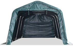 Tenda para gado removível PVC 550 g/m² 3,3x6,4 m verde-escuro