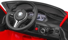 Carro elétrico para Crianças 12V BMW X6M Rodas de EVA, Assento de couro Vermelho