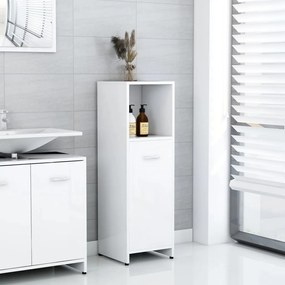 Armário casa de banho 30x30x95 cm contrapl. branco brilhante