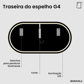 Espelho atípico com LED G4