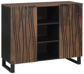 vidaXL Estante de Madeira de Mangueira 90x33.5x75 cm