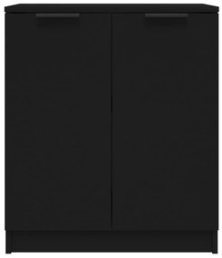 Aparadores 2 pcs 60x30x70 cm derivados de madeira preto