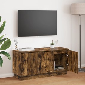 vidaXL Armário de TV Carvalho Fumado 100x38x49 cm Madeira Engenheirada