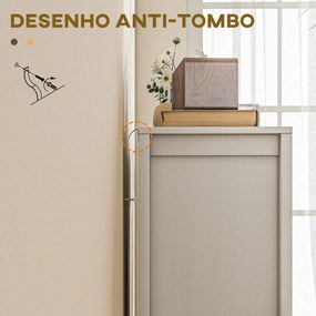 Aparador para Sala de Estar Moderno Móvel Sala de Estar com Prateleira Ajustável Aparador Cozinha 80x35x85 cm Branco