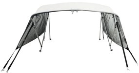 Toldo 4 arcos Bimini paredes malha laterais 243x(200-213)x137cm