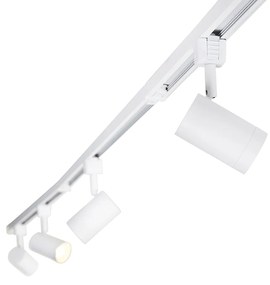 LED Sistema de iluminação de trilho inteligente monofásico com 14 focos brancos, incluindo Wifi GU10 - Iconic Jeana Moderno