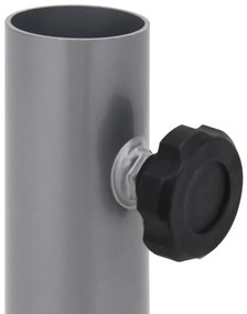 Base de guarda-sol para poste de Ø32/34/38 mm aço prateado