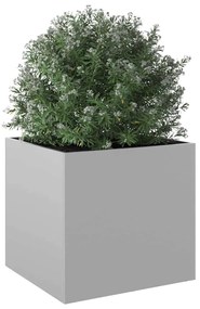Vaso/floreira 49x47x46 cm aço galvanizado prateado