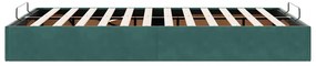 Ottoman Bed Frame Sem Colchão Verde Escuro 120x190 cm Veludo