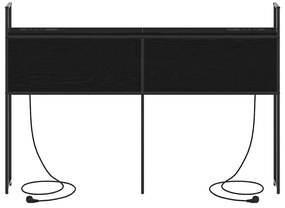 Cabeceira de armazenamento com cabeceira Carvalho preto 135 cm