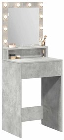 Mesa de Maquilhagem com Luzes LED em Cinzento Betão 50x41x135 cm