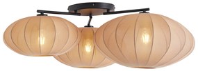 Plafon de teto Japandi castanho 3 luzes - Multi Bida Japandi