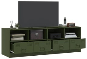 Móveis de TV 2 pcs 67x39x44 cm aço verde azeitona