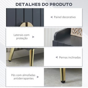 HOMCOM Sapateira com 2 Portas Armário para Sapatos com Prateleira Aber