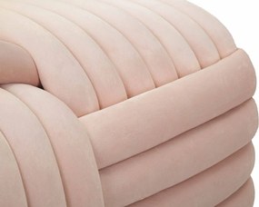 Puff Softy Pink - Veludo Rosa - 90 cm x 45 cm x 45 cm