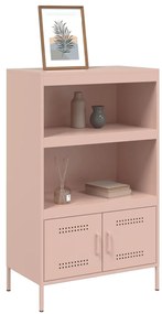 Aparador alto 68x39x113 cm aço rosa