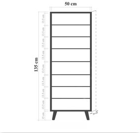 Sapateira Vegas – Branco – 50x135x38 cm