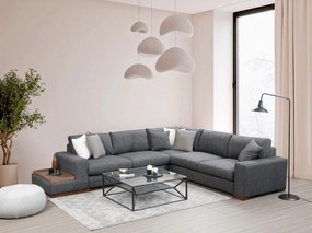 Sofá de Canto Loop - Cor Antracite - 282 x 323 cm