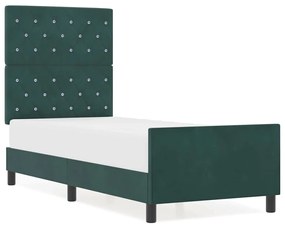 Estrutura de Cama vidaXL Verde Escuro 80x200 cm Veludo