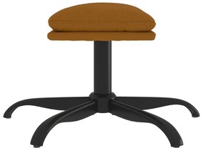 Apoio de pés 60x60x36 cm veludo castanho