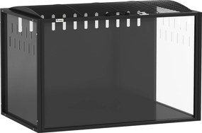 PawHut Gaiola Gigante para Hamster Habitat para Roedor em Aço e Acrílico Transparente Vista Panorâmica 81 x 51 x 53 cm Preto | Aosom Portugal