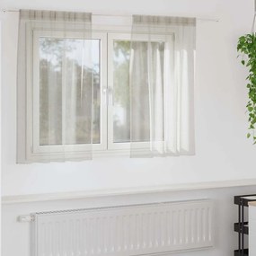 vidaXL Cortina de Voile 2 pcs Creme 140 x 140 cm Poliéster