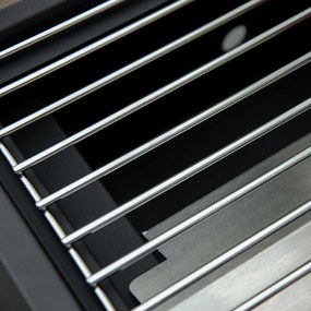 Outsunny Barbecue a Gás Dobrável com 2 Queimadores Churrasqueira à Gás Portátil com Termómetro para Campismo Piquenique ao Ar Livre Jardim 55x46,5x41cm Preto