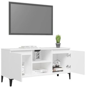 Móvel de TV com pernas em metal 103,5x35x50 cm branco