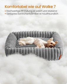Cama ortopédica para cães de tamanho médio 71 x 55 x 18 cm cinzento
