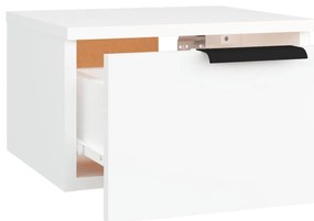 Mesa de cabeceira montagem na parede 34x30x20 cm branco