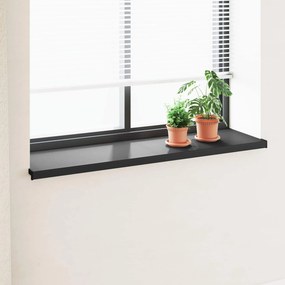 vidaXL Soleira de Janela Preto com Textura de Madeira PVC