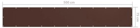 Tela de varanda 75x500 cm tecido Oxford castanho