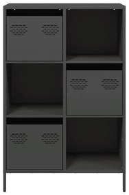 Móvel alto 68x39x103,5 cm aço preto
